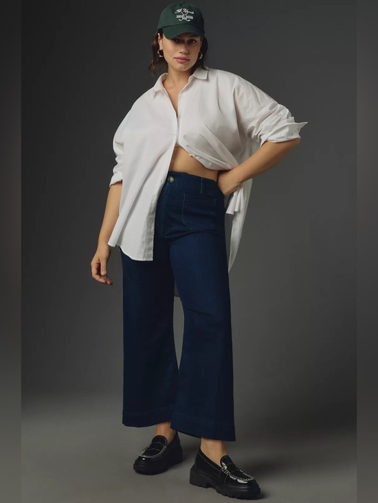 Anthropologie Denim - NWT ANTHROPOLOGIE The Colette Crop High Rise Wide Leg Jeans by Maeve 26W